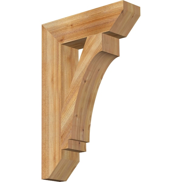 Ekena Millwork Imperial Slat Rough Sawn Bracket, Western Red Cedar, 6"W x 24"D x 36"H BKT06X24X36IMP06RWR - main
